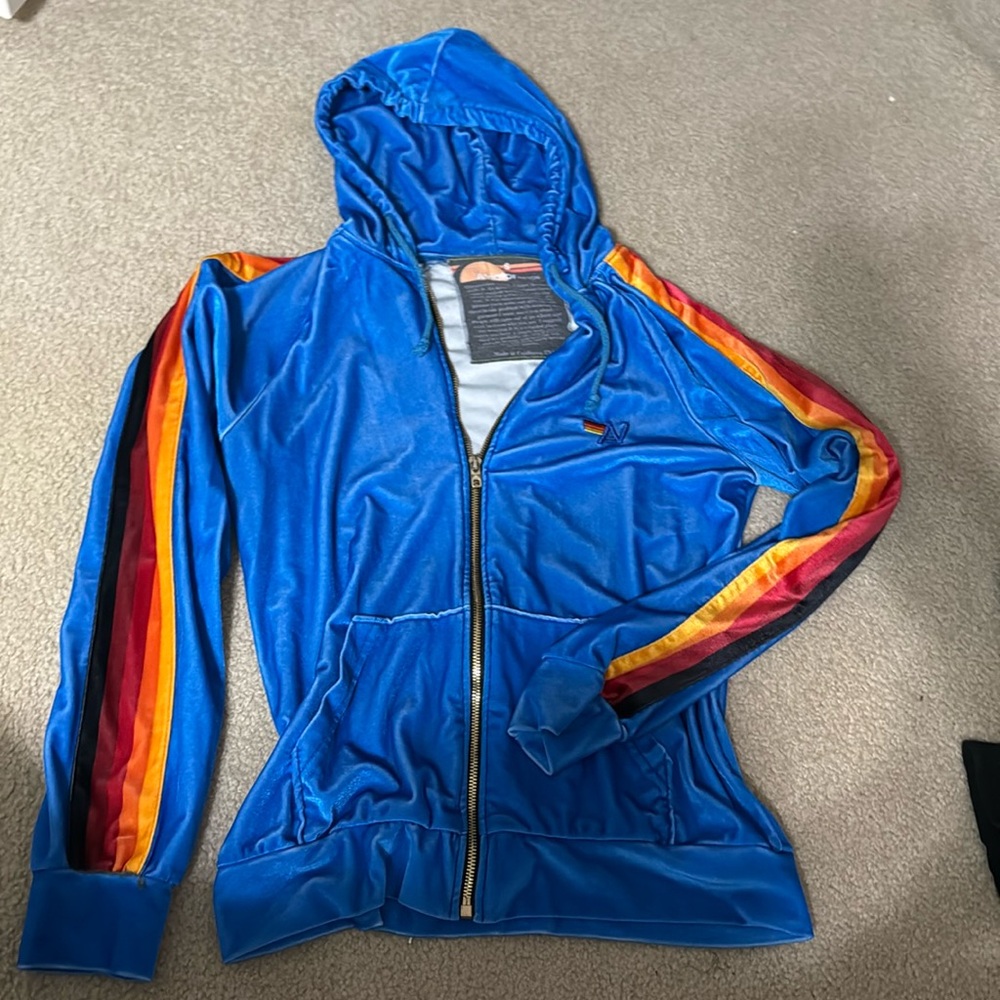 Aviator Nation velvet zip up